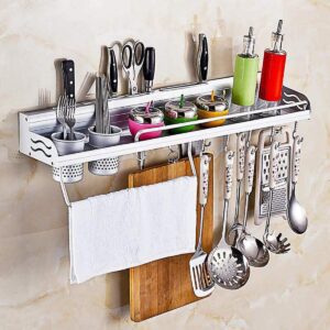 Stainless Steel Wall Mounted Kitchen Storage - Silver/স্টেইনলেস স্টিল ওয়াল মাউন্ট রান্নাঘর স্টোরেজ