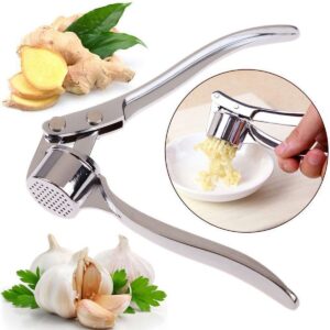 Stainless Steel Garlic press - Silver/স্টেইনলেস স্টিল রসুন প্রেস-সিলভার